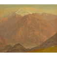 thumbnail image 2 of Frederic Edwin Church 23x20 Black Ornate Framed Double Matted Museum Art Print Titled: Colombia or Ecuador, Mountains (1853), 2 of 5