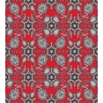 thumbnail image 3 of Mandala Duvet Cover Set, Doodle Mandala Flower Ivy Swirls Classic Paisley Design Image, Decorative 3 Piece Bedding Set with 2 Pillow Shams, King Size, Scarlet White Black, by Ambesonne, 3 of 3