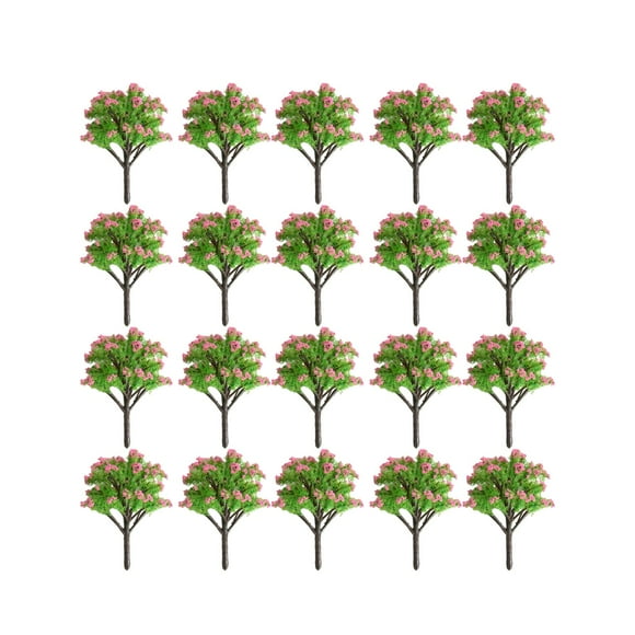 20Pcs Mini Scenery Trees Train Model Trees for Train DIY Material Sand Table
