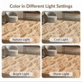 thumbnail image 7 of ODIKA 9'x12' Tan Brown Retro Modern Geometric Wave Washable Area Rug Vintage Inspired Abstract Circles Floral Motifs Non-Slip, Chair-Friendly for Dining Room, Basement, Large Office, 7 of 7