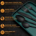 thumbnail image 2 of CNKOO 20 Piece Matte Black Silverware Set Service for 4 Stainless Steel Flatware Set Kitchen Tableware Set  Dishwasher Safe, 2 of 6