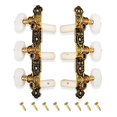 thumbnail image 2 of Mr.Power Guitar Tuners Machine Heads 3+3 Set Tuning Keys String Pegs for Classical Guitar (Short Black, White Button), 2 of 4