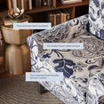 thumbnail image 2 of BELLEZE Modern Upholstered Accent Chair, Chic Patterned Armchair For Small Spaces, Contemporary Design For Living Room, Bedroom, Office - Kira (Floral Print), 2 of 6