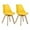 Yellow, variant on CZMDZH Mid Century Modern Dining Chairs,Shell Lounge Plastic Side Chair with Soft Padded and Wooden Legs for Dining Room Living Room Bedroom Kitchen Set of 2 (Black)