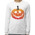 thumbnail image 2 of Pumpkin Face Ombre Long Sleeve Shirt Unisex Large White, 2 of 5