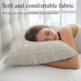thumbnail image 5 of Beige Damask Queen Pillow Covers, Vintage Country Scroll Floral Patterned Soft Breathable Throw Pillow Cases with Invisible Zipper, Decorative Pillowcase Pillows Protectors for Sofa Bed Chair 20"x30", 5 of 9