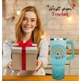 thumbnail image 2 of 40oz Teacher Tumbler with Handle - Teacher Gifts for Women Birthday Christmas Gift for Teacher, 40 oz Tumbler with Handle and Straw, Insulated Travel Teacher Coffee Mug, 2 of 6