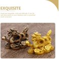 thumbnail image 4 of 6 piezas de adorno de la paz, bendición de la oficina, favor de la prosperidad, riqueza para la decoración de bronce con animales que atraen a Loong y estatua de escultura: Estatua, 4 of 5