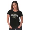 thumbnail image 4 of Santa Monica CA Surfing Skeletons Womens Slim Fit Graphic Tee Brisco Brands S, 4 of 5