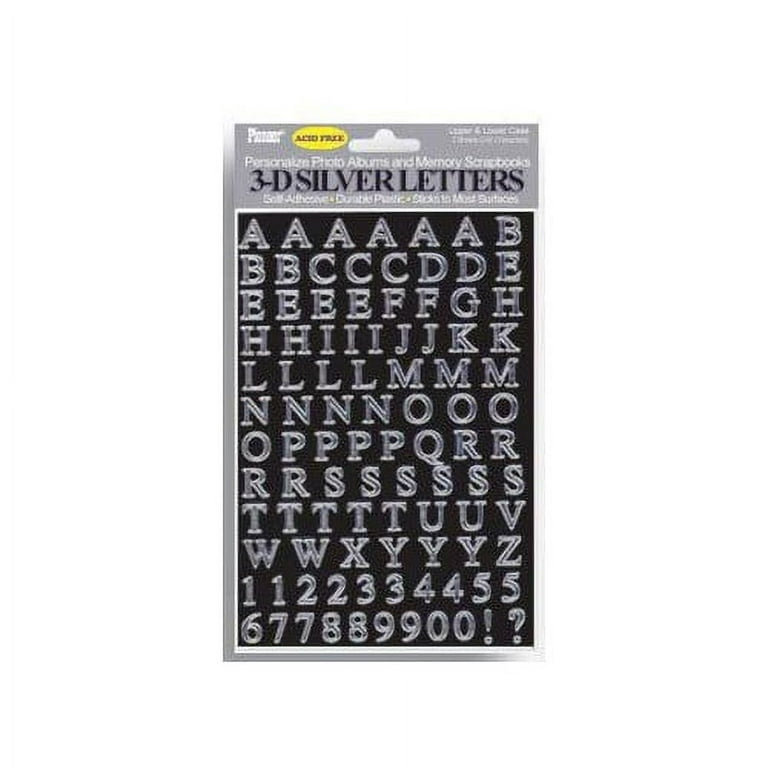 Gold Silver Letter And Number Stickers Self Adhesive Letter