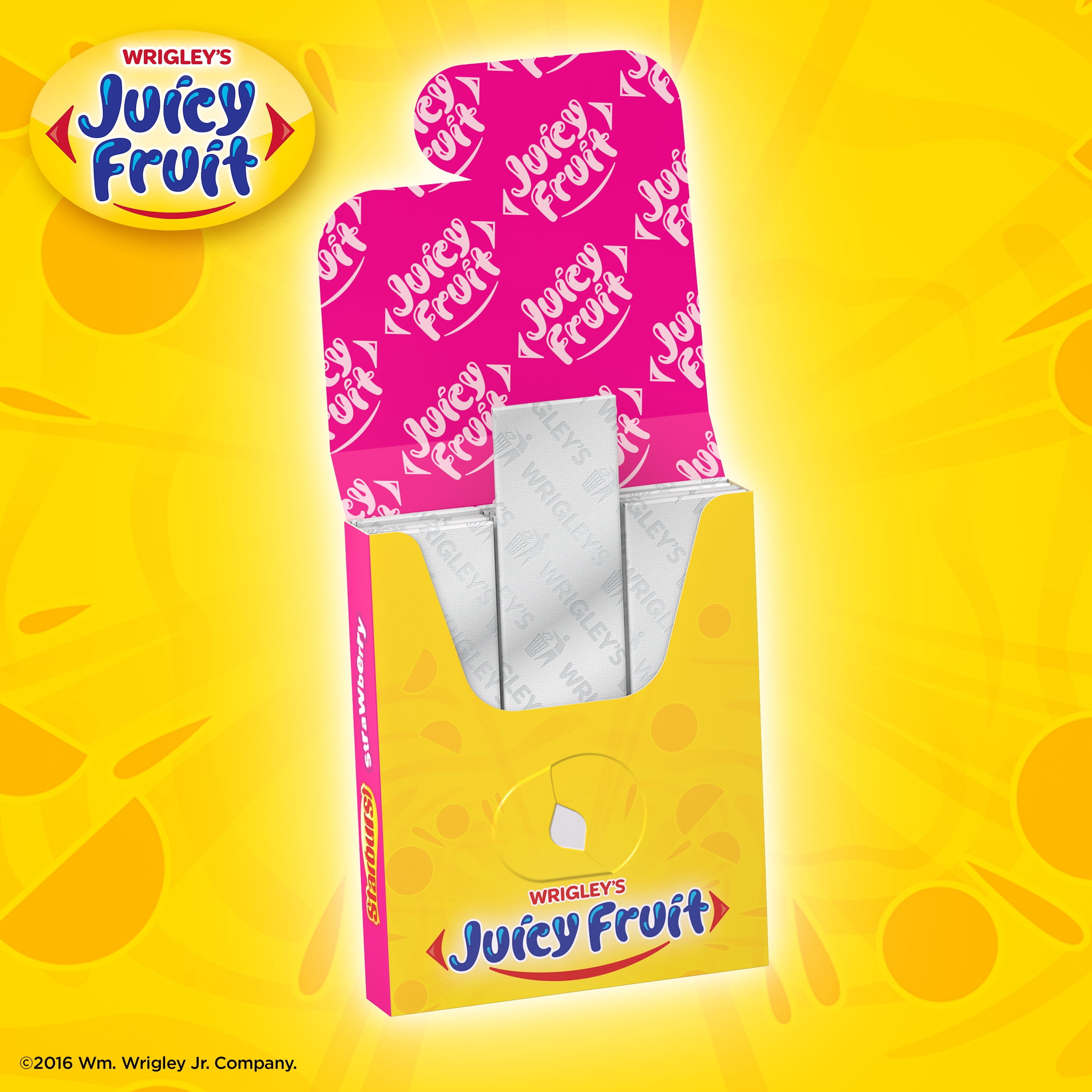 Juicy Fruit Starburst Strawberry Sugarfree Gum, (10 Packs)