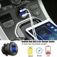 thumbnail image 4 of 12V Dual USB Fast Car Charger 3.0 Port Power Supply Socket LED Digital Voltmeter, 4 of 9