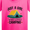 thumbnail image 4 of Inktastic Just a Girl Who Loves Camping Youth T-Shirt, 4 of 5