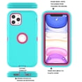 thumbnail image 2 of Njjex iPhone 11 Pro Max Cases, Sturdy Phone Case for iPhone 11 Pro Max 6.7", Full-Body Shockproof Protection Heavy Duty Armor Hard Plastic Rubber Rugged Bumper 3-in-1 Case Cover - Mint, 2 of 7