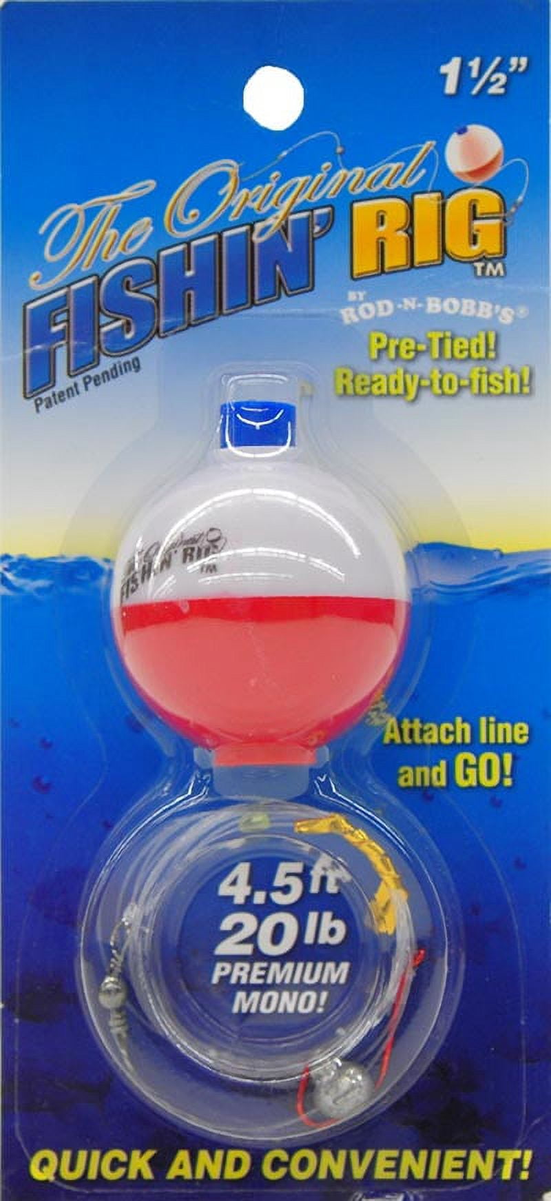 (3 pack) Rod-N-Bobb 1.5" Original Fishin' Rig