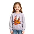thumbnail image 2 of Likimi Toddler Child Girls Halloween Sweatshirts Hallowmas Cartoon Print Crew Neck Sweatshirt For Girls Long Sleeve Everyday Wear Fashionable Pullover Size 5-6 Years, 2 of 3