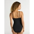 thumbnail image 3 of Time and Tru Women’s and Women’s Plus Tie Front One Piece Swimsuit, Sizes XS-2X, 3 of 5