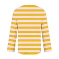 thumbnail image 5 of Kaemgyyd Going out Tops for Women Fashion Asymmetrical Neck Shirt Striped Long Sleeves Casual Color Block Pullover, 5 of 5