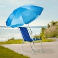 thumbnail image 6 of Folding Beach Chair with Umbrella for Adults, Lightweight Porable Camping Chair with 265lbs Capacity for Travel Picnic Concert & Outdoor Activities, Blue, 6 of 11