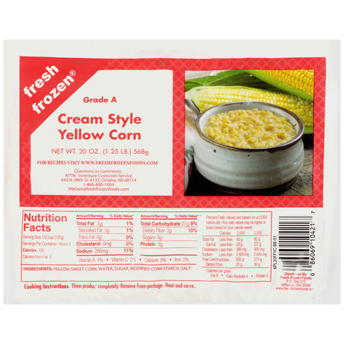 Fresh Frozen, Inc Fresh Frozen Yellow Cream Corn