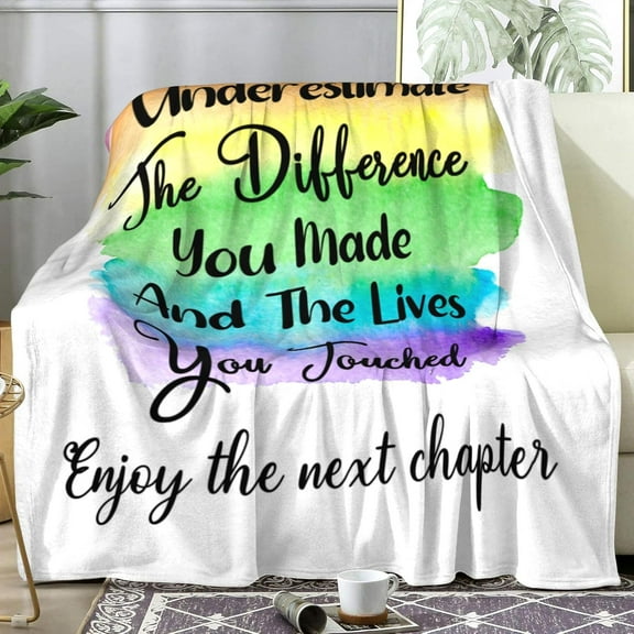 Happy Retirement Blanket,Best Retirement Gifts for Woman,Cool Farewell Coworker Leaving Gifts for Coworkers Teachers Women 50"X40"