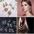 thumbnail image 3 of 1Set 72pcs 12 Styles Chandelier Connector Charms Component Links Alloy Hollow Filigree Pendants Flat Round Teardrop Triangle Shape for Jewelry Making Earring Supplies Antique, 3 of 7