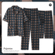 thumbnail image 3 of Conjunto de pijama de verano para hombre, pantalones de manga corta, 100% algodón fino, adecuado para el hogar, 3 of 5