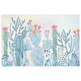 thumbnail image 2 of Safavieh Door And Kitchen Mat Cailyn Floral Polyester Machine Washable Area Rug, Fuchsia/Turquoise, 4' x 6', 2 of 12