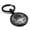 Black, variant on Stainless Steel Aquarius Zodiac (Water Bearer) Round Medallion Keychain Circle Ring