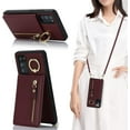 thumbnail image 3 of Samsung Galaxy S20 5G Phone Case for Women with Card Holder,Samsung S20 Case Wallet Crossbody Lanyard with Strap,Credit Card Slots Kickstand Case with Ring Holder,6.2 Inch,Burgundy, 3 of 15