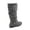 Grey, variant on Zone 80 Women's Faux Leather Zipper Buckle Slouch Casual Flat Heel Mid Calf Round Toe Boots ( Brown, 10)