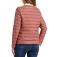 thumbnail image 3 of INSPIRE CHIC Women's Puffer Jacket Lightweight Button Down Packable Long Sleeve Coat XS Light Red, 3 of 6