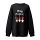 thumbnail image 3 of Sudadera Gibobby Navidad Mujer Casual Y 2 K Manga Larga Impreso Sin Capucha Negro M, 3 of 4