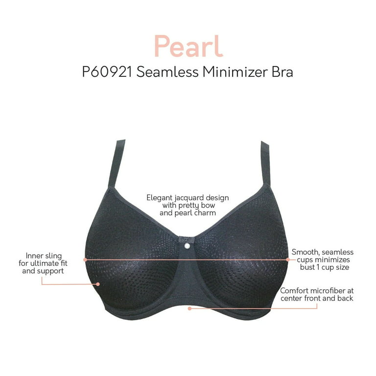 PARFAIT Women's Pearl Non-padded Seamless Minimizer Bra - Black - 42I 