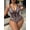Multicolor 2, variant on Plus Size Women's Leopard Print Deep V-Neck Sexy Beach Vacation One-Piece Swimsuit