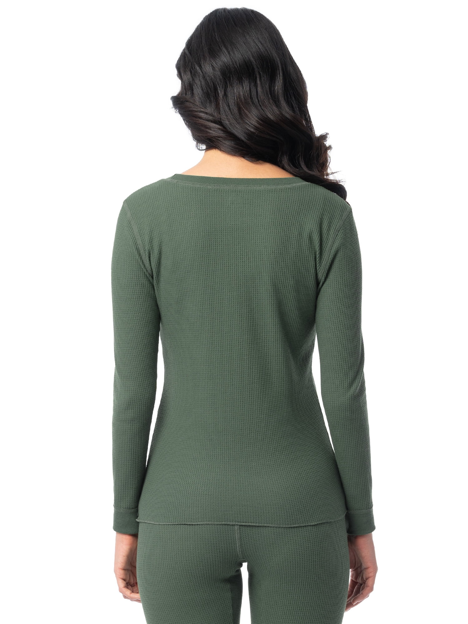 Fruit of the Loom Women's Recycled Waffle Thermal Top 2PK, Sizes XS-4XL