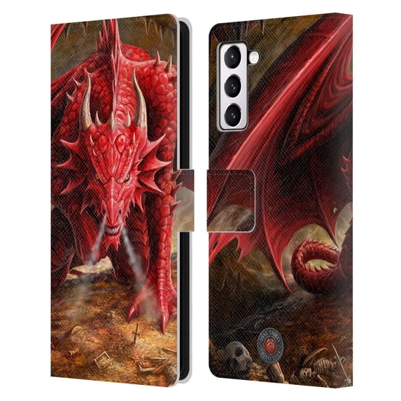 Head Case Designs Officially Licensed Anne Stokes Dragons Lair Leather Book Wallet Case Cover Compatible with Samsung Galaxy S21+ 5G