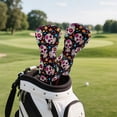 thumbnail image 4 of Uorisanigo Sugar Skull Golf Club Head Covers for Fairway Woods, Drivers and Hybrid, - 3-Pack Golf Club Headcovers for Men & Women- Premium PU Leather, Double Elastic Band, 4 of 7