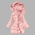 thumbnail image 2 of Olyvenn Womens Cotton Coats Casual Zip Up Hooded Thicken Jackets with Pockets Warm Lounge Winter Fleece Outdoor Clothes Pink XXL, 2 of 9