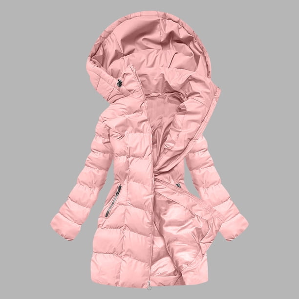 Parkas de manga larga de invierno para mujer, chaqueta de plumón alargada y gruesa de longitud media, abrigo para mujer