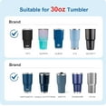 thumbnail image 2 of Couvercles de Remplacement pour Gobelet Isolé en Acier Inoxydable, Compatible avec Yeti Rambler, Ozark Trail, Old Style et Plus (30 Oz, Noir 1), 2 of 7