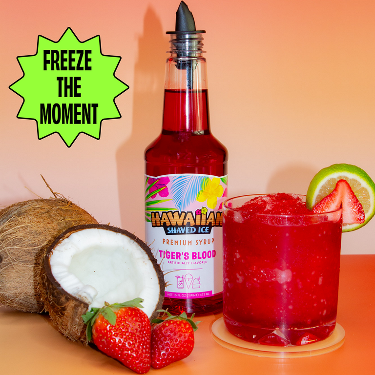 Hawaiian Shaved Ice Tiger's Blood Snow Cone Syrup, 1 Pint