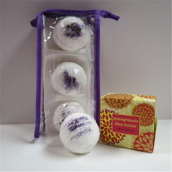 Dead Sea Spa Care DeadSea-BBTLP03 3 Pack Lavender Pomegranates Bubble Bath Truffles, 6.35 Pomegranate Shea Body Butter Soap