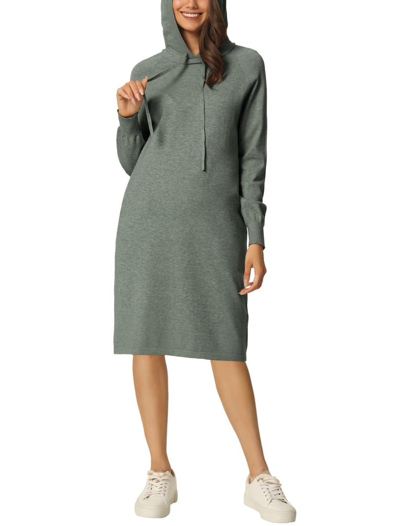 women's grey sweatshirt dress Grey Zipper Sweatshirt Dress – BLANK