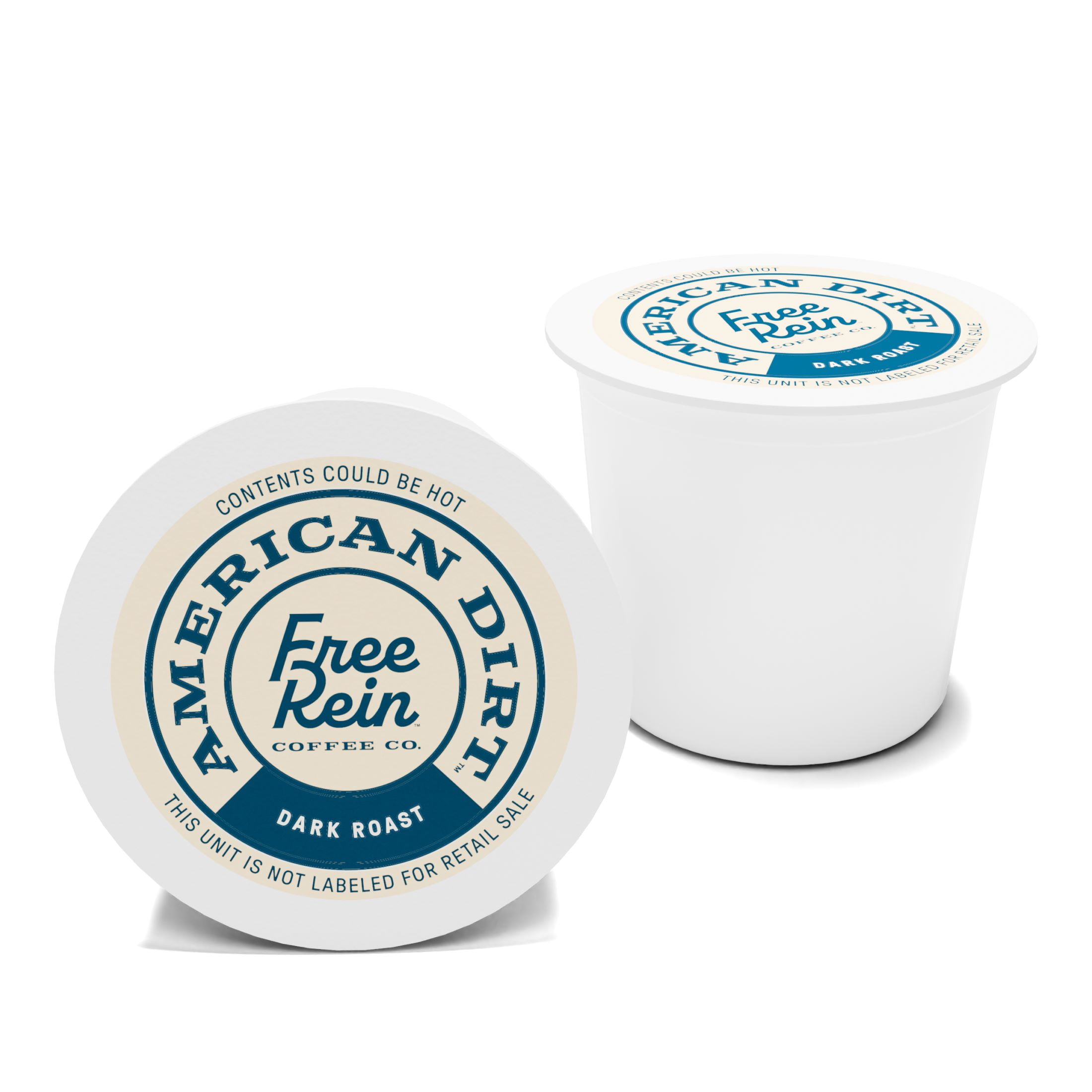 Free Rein Coffee Company, American Dirt Dark Roast Coffee K-Cup Pods, 18 Count Box