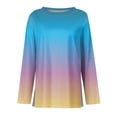 thumbnail image 4 of Tops for Women 2026 Trendy Polka Dot Long Sleeve Shirts Dressy Casual Crewneck Loose Fit Tunic Blouses Spring Outfits, 4 of 5