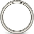thumbnail image 2 of Titanium Brushed & Polished Serenity Laser Design 8mm Beveled Band (Size 7.5) Made In China tb115g-7.5, 2 of 5