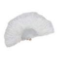 thumbnail image 3 of Feather Fan Foldable Handheld Festival Decoration Square Dance Retro Style Show Down Colorful Fan, 3 of 5