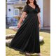 thumbnail image 3 of Vestido formal Talisea, vestido de gala largo, talla grande, negro, 2025, 3 of 6