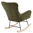 thumbnail image 5 of Historyli Go5H Glider Rocking Chair, Rocking Chair With Armrests, Thick Cushion, 24" H Backrest, Comfy Accent Armchair For Nursery, Bedroom, Living Room (Dark Green), 5 of 9
